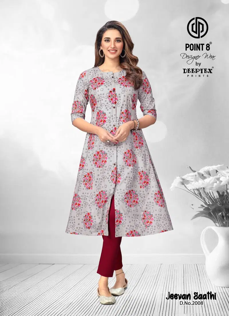 Jeevan Sathi Vol 2 By Deeptex A Line Cotton Printed Kurti Suppliers In India